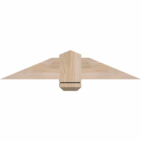 Ekena Millwork Eugene Smooth Timber Gable Bracket, Douglas Fir, 36"W x 7"H x 3 1/2"D x 5 1/2"F, 5/12 Pitch GBW036X07X0406EUG00SDF